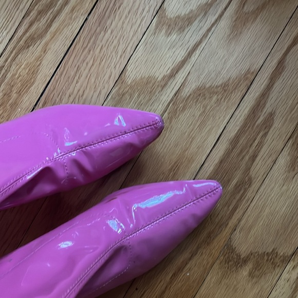 pink kitten heel boots - Picture 3 of 4